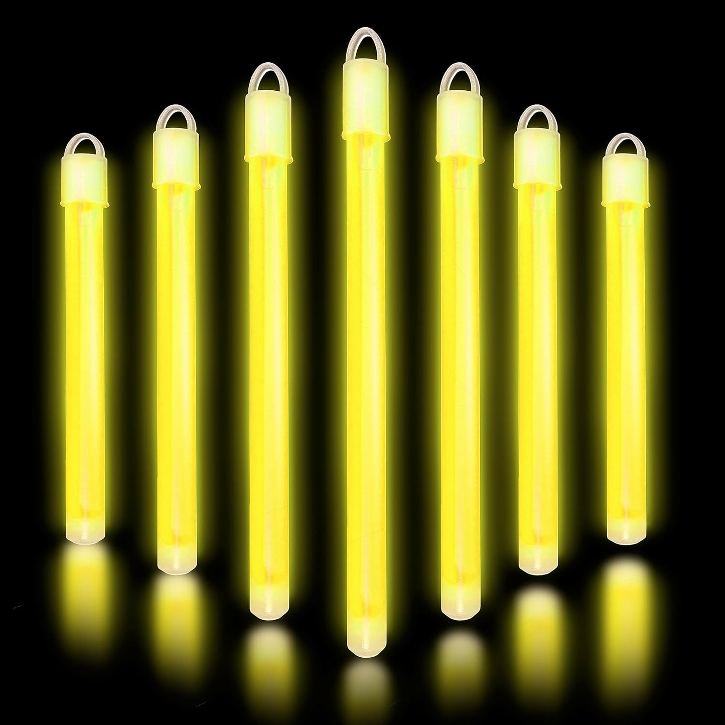 Glow Fever Glow in The Dark Sticks - 50 ct 6" Glow Sticks Bulk Party Pack with End Caps & Lanyards - Glow Party Favors for Concert, Festival, & Wedding Neon Light Sticks by Party Dragon, Multi