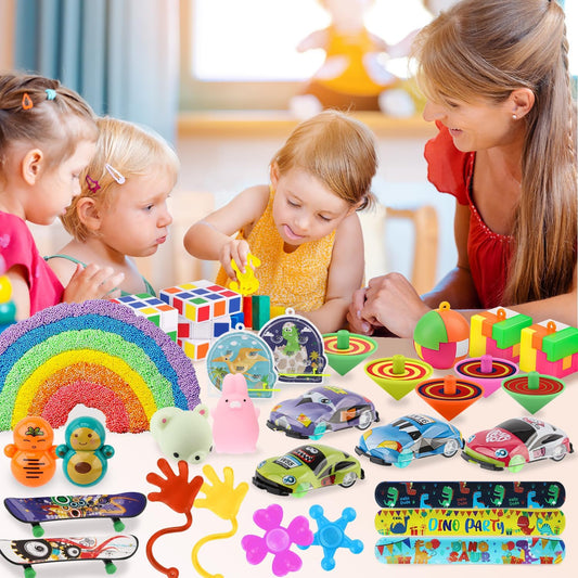 soi-meme 60 Pcs Party Favors Carnival Treasure Box Toys Classroom Prizes Small Mini Bulk Gifts Toys Pinata Easter Basket Stuffers for Kids Boys Girls , Goodie Bags Fillers for Kids Birthday Party