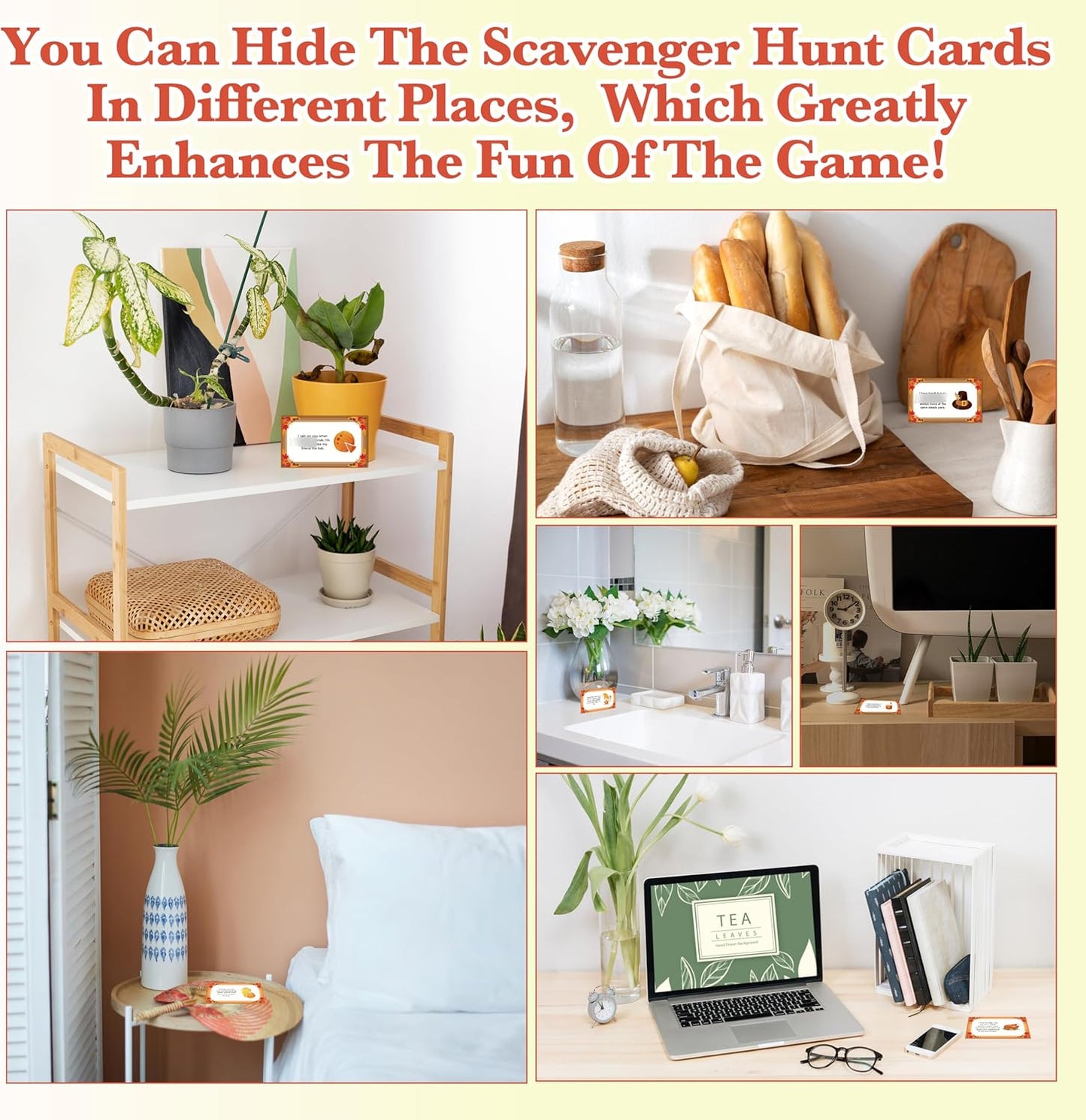 Thanksgiving Scavenger Hunt Clue Cards, Fall Thanksgiving Scavenger Hunt Games for Adults, Autumn Pumpkin Holiday Birthday Party Supplies Activities Outdoor Indoor(18 Cards with Envelopes), 09