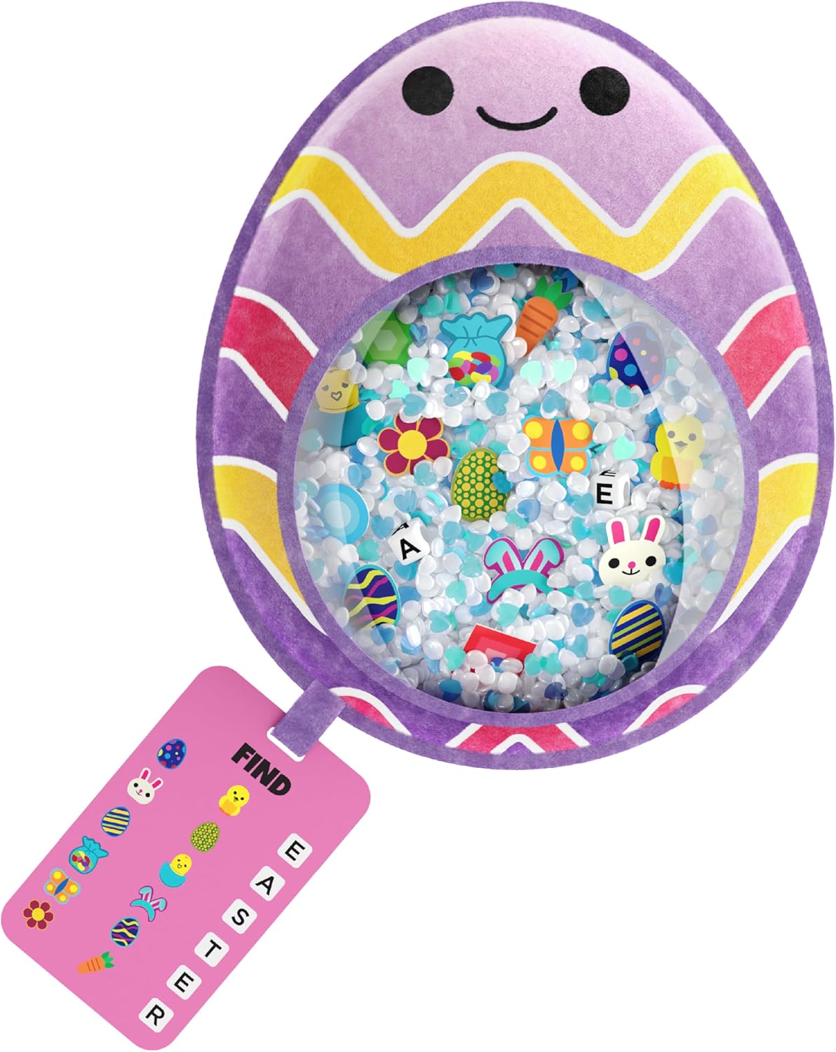 Vango BIZYBOO Easter Egg Busy Bag Scavenger Hunt - Hidden Object Search Sensory Matching Game for Kids 2 and Up (Blue)