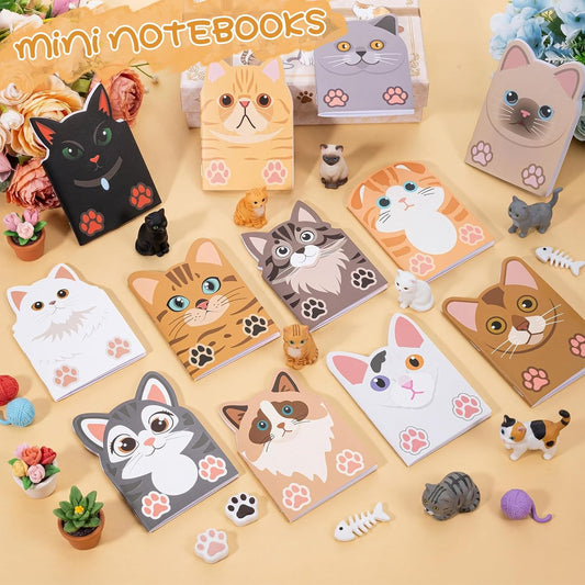 Maxdot 48 Pcs Farm Animals Mini Notebooks Bulk Party Favors Gift Small Cute Pocket Notepads with 20 Sheets, Gifts for Birthday, Back to School Party Classroom Prizes Gift