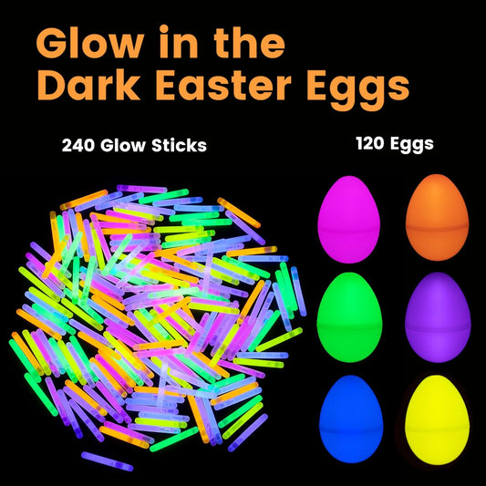 POPGIFTU Mini Glow Sticks Bulk (120 Pcs), 6 Vibrant Colors, 1.96" Glow-in-the-dark Sticks for Easter Egg Hunts, Party Favors, Neon Wedding & Classroom Decorations, Fun Kids’ Prizes