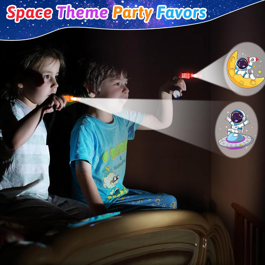 32 Pcs Finger Lights Space Theme Party Favors Decorations, Glow in the Dark Light Up Party Supplies Astronaut Toys Gift Bulk for Kids 3 4 5 8 Boys Girls Birthday Goodie Bag Stuffers Classroom Prizes