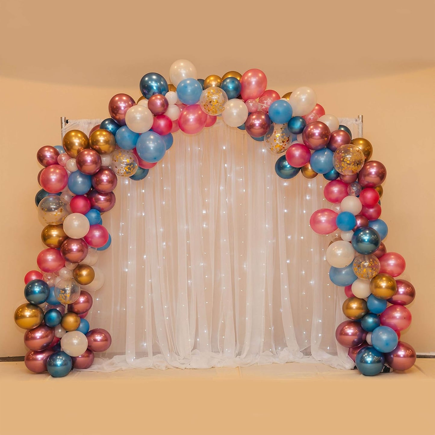 Balloon Decorations 50 Ft Strip Tape Arch Garland Streamer Ribbon Decorating Connectors for Wedding Birthday Party Baby Shower DIY