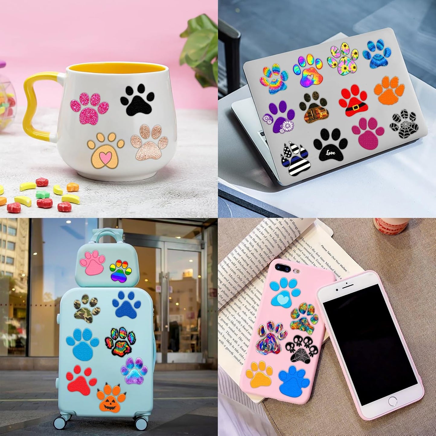 60 PCS Paw Print Temporary Tattoos for Kids - Pre-Cut Dog & Cat Animal Stickers | Perfect Party Favors, Birthday Decorations, Classroom Rewards & Goodie Bag Fillers for Boys & Girls