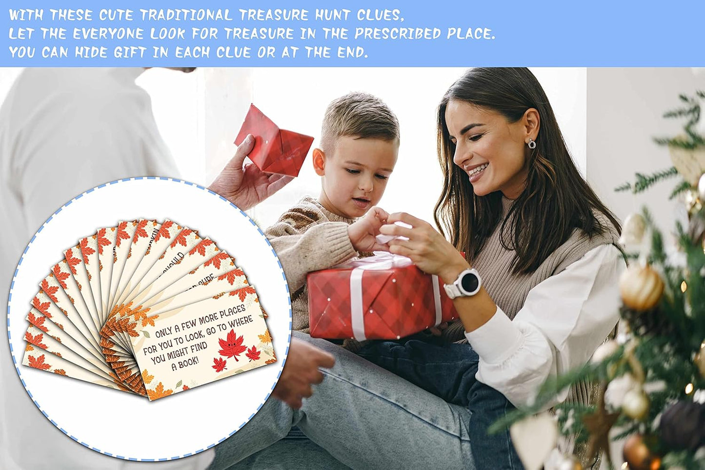 Thanksgiving Party Games - Fall Pumpkin Scavenger Treasure Hunt Clues Cards, Thanksgiving Party Supplies Decorations (12 Cards With Colourful Envelopes)-02