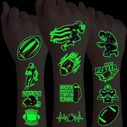 96PCS Football Pre-Cut Temporary Tattoos - Party Favors for Kids, Boys American Football Theme, Perfect for Birthday Parties, Classroom Prizes, Cheerleader & School Events Gifts