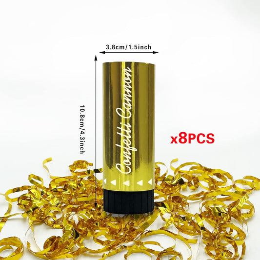 8 PCS Gold Confetti for Baby Shower Wedding Birthday Graduation Anniversary Christmas Party Supplies Decorations and Favors