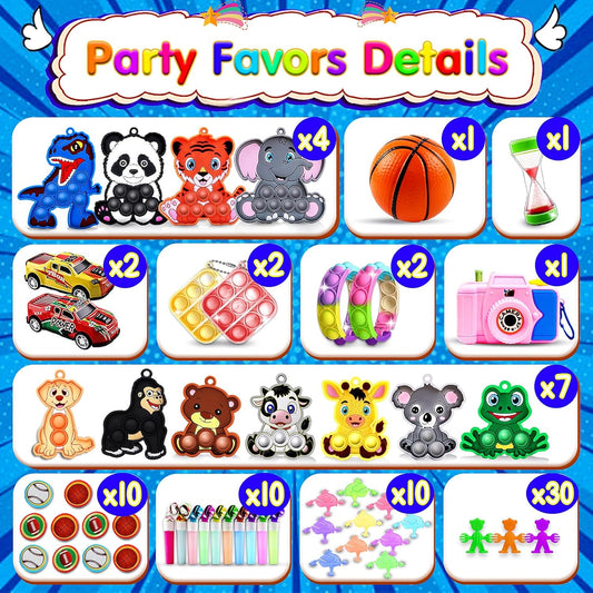 Kiss Monkey Party Favors for Kids 8-12 4-8, 320 Pack Fidget Toys Bulk, Treasure Box Toys for Classroom, Goodie Bags Stuffers for Kids, Classroom Prizes, Birthday Holiday Gifts for Boys Girls