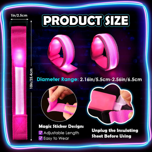 YADIYA 14 PCS LED Glow Bracelets, LED Light Up Bracelets for Kids Adults,Glow in The Dark Party Favors Supplies for Night Events, Concerts Rave Sports Accessories...