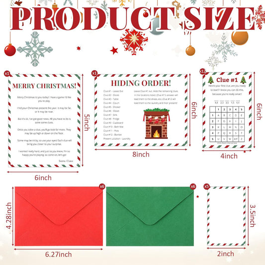 Fullhawl Christmas Scavenger Hunt Game Christmas Party Games for Adults Winter Holiday Birthday Party Supplies Xmas Indoor Holiday Treasure Hunt Game Supplies