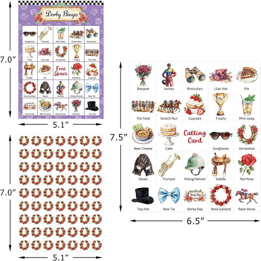 Fancy Land Horse Bingo Games Cards 24 Player Derby Party Bingo Game Western Birthday Party Favors
