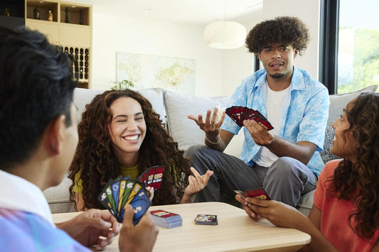 Mattel Games UNO Show ‘em No Mercy Card Game for Kids, Adults & Family Parties & Travel with Extra Cards, Special Rules & Tougher Penalties