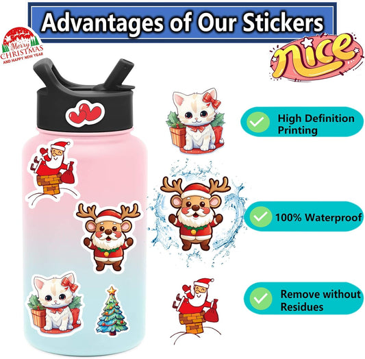 200PCS Waterproof Vinyl Stickers for Water Bottles, Cute Kids Stickers for Classroom Decor, Teacher Supplies & Classroom Must Haves