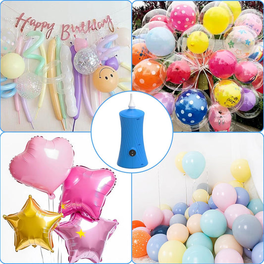 Balloon Pump Electric - Portable Air Balloon Pump for Long Balloons, Balloon Blower Inflator Machine for Twisty, Animal Classic Round, Foil, Latex Balloons