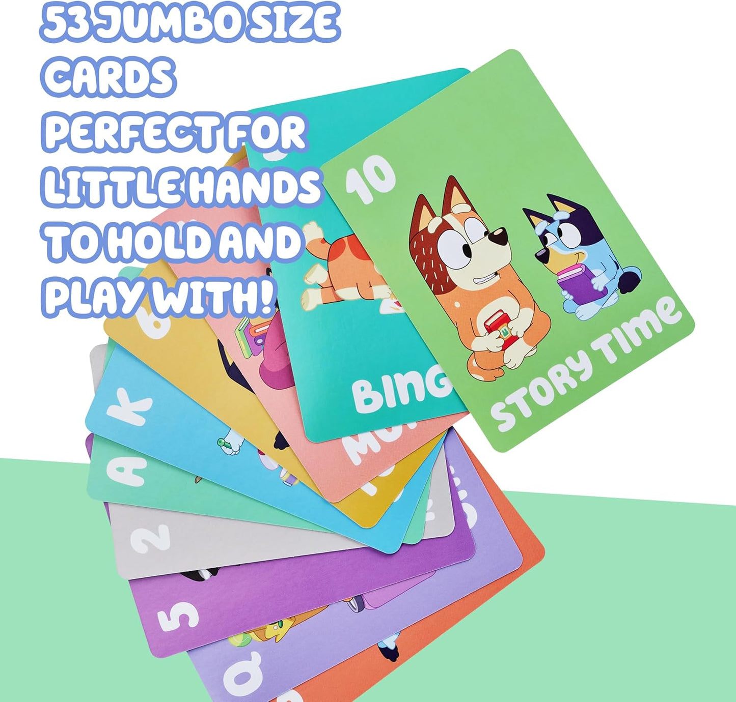 Bluey Bingo’s Bingo Card Game, Kids Image Matching Card Game with 40 Cards, 48 Chips and 12 Scoring Chips, Interactive Fun Games for Kids of Ages 3+
