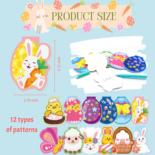 48 Pcs Easter Day Notepads – Easter Mini Notebooks for Gift Exchange, Classroom Party Favors, Easter Gifts