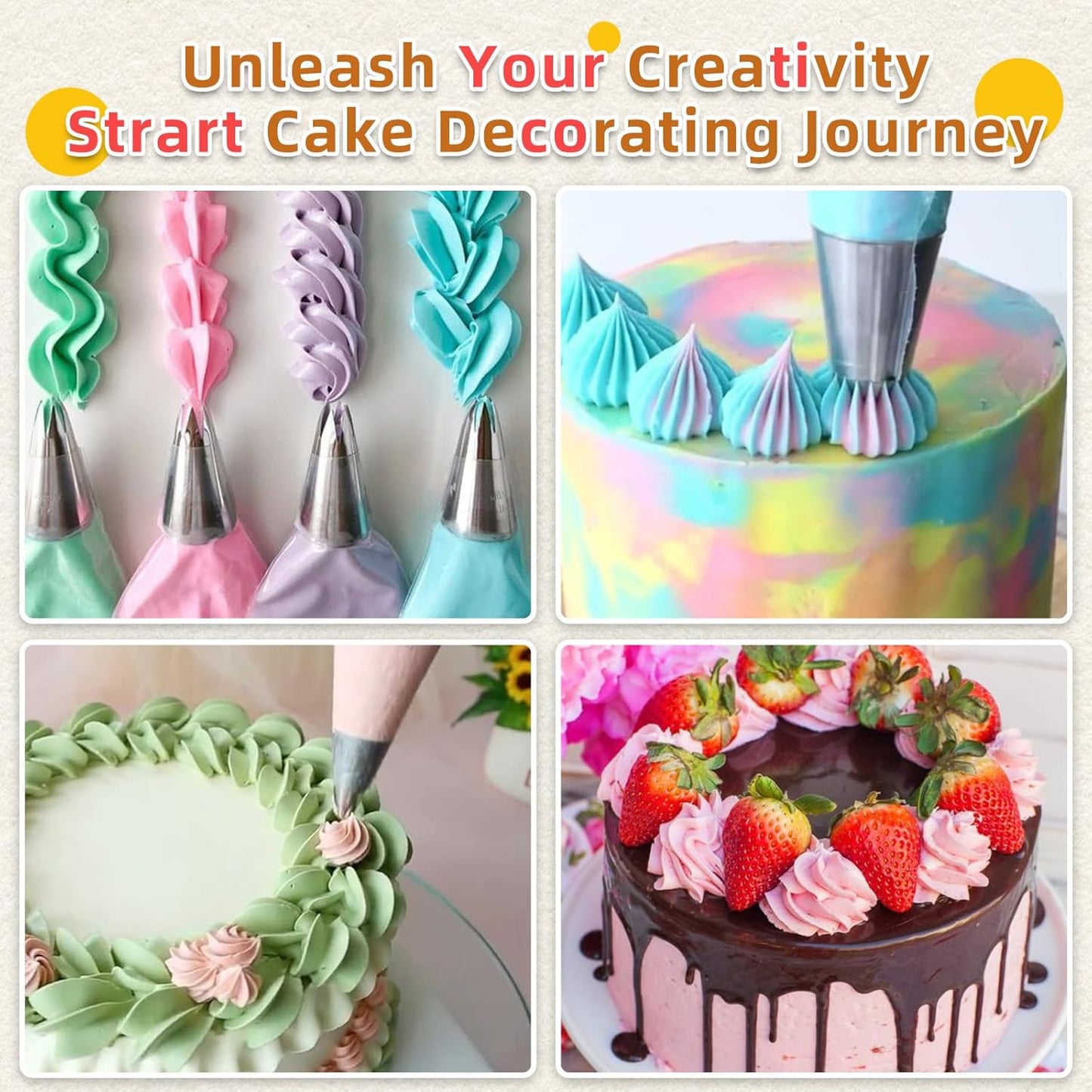 16 Inch Piping Bags Disposable, 50 Pcs Large Pastry Bags, Icing Bags, Cake Decorating Bags, Decorating Bags Large Piping Bags, Frosting Bags