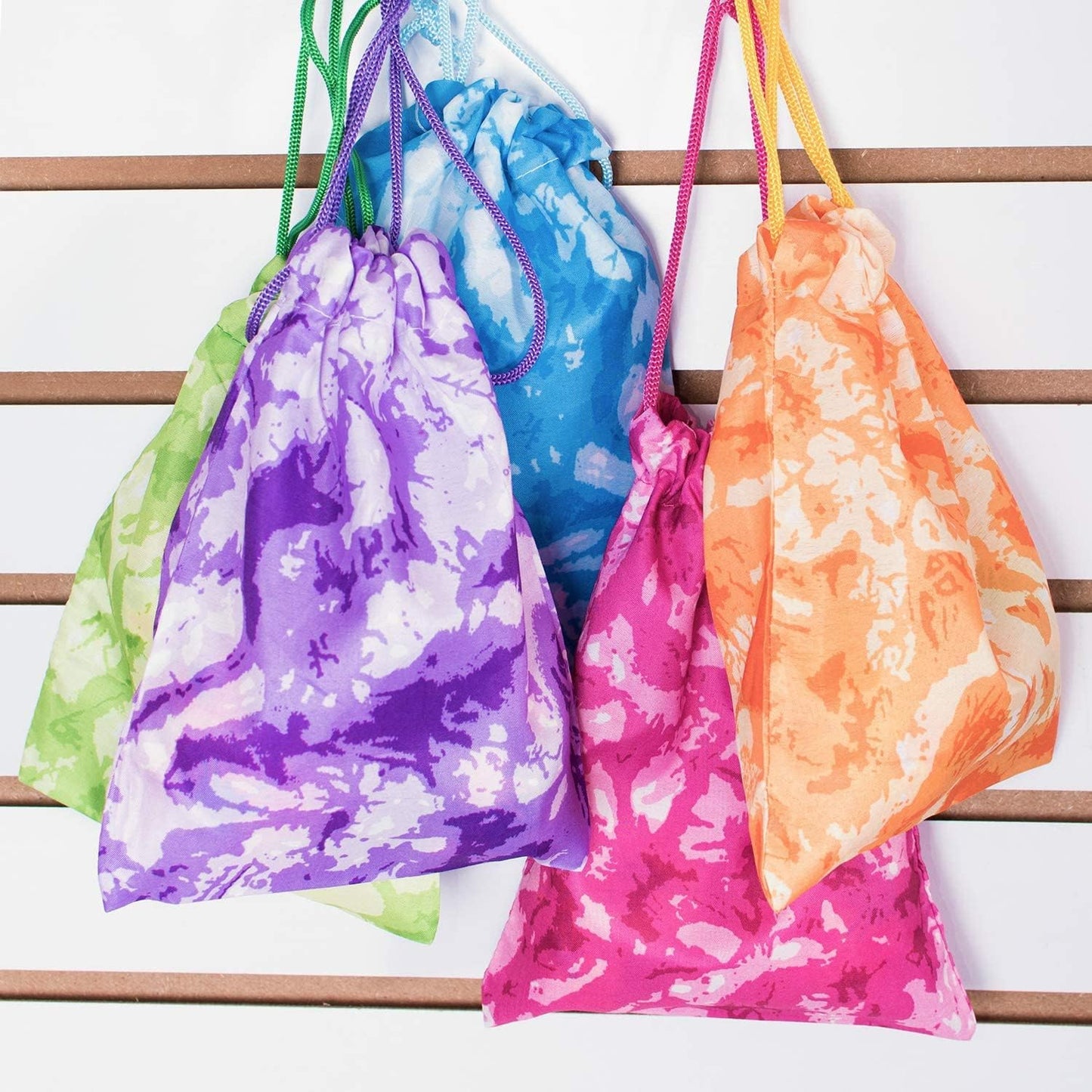 Super Z Outlet Tie-Dye Camouflage Drawstring Bags Party Favors, Arts & Crafts Activity 7"x10" (12)