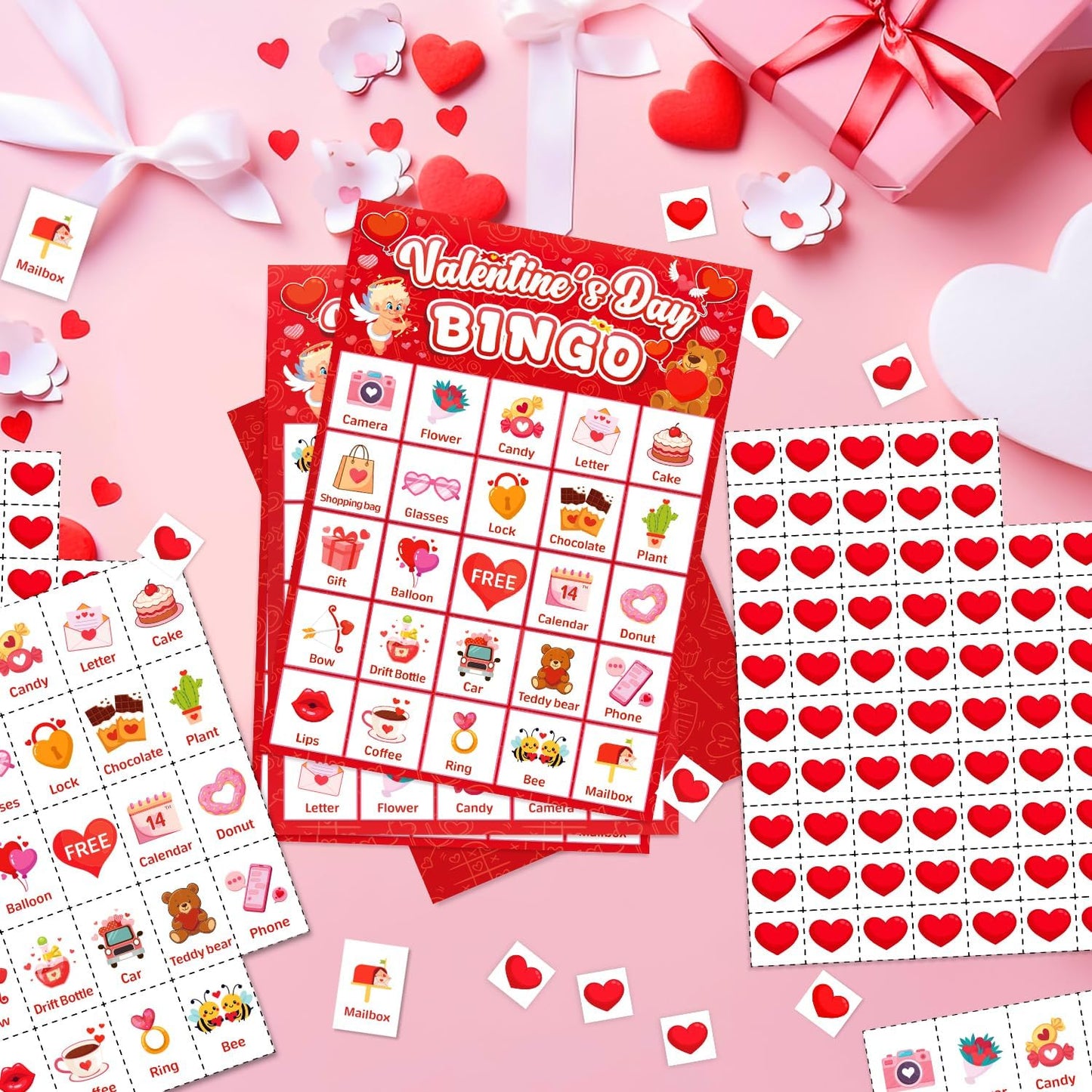 4th of July Bingo Game Set for 24 - Patriotic Party Activities, Independence Day Games for Family Reunion, School & Classroom Decorations – 5" x 7" Cards