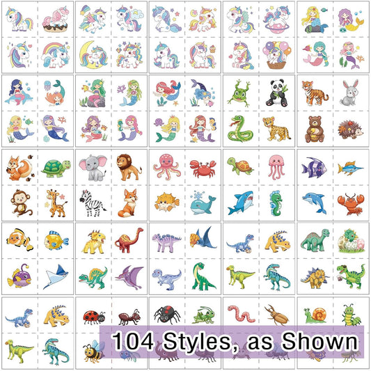 104 PCS Monster Truck Temporary Tattoos for Kids Party Supplies, Individually Wrapped Monster Truck Fake Tattoos Temp Tattoo Stickers for Boys Girls Birthday Party Favors Decorations Activities