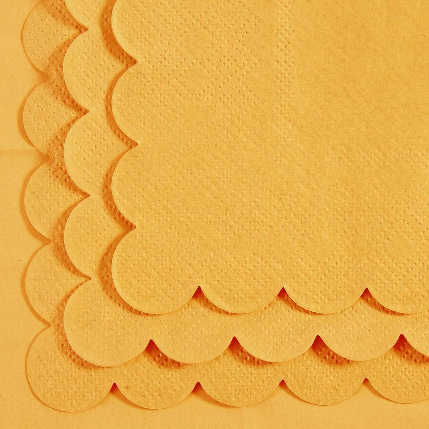 100 Pack Cocktail Napkin 2-Ply Scalloped Edged Dessert Napkins Folded 5 x 5 Inches Disposable Napkins for Dinner Wedding Birthday Party Bridal Anniversary Reception Event (Pink)