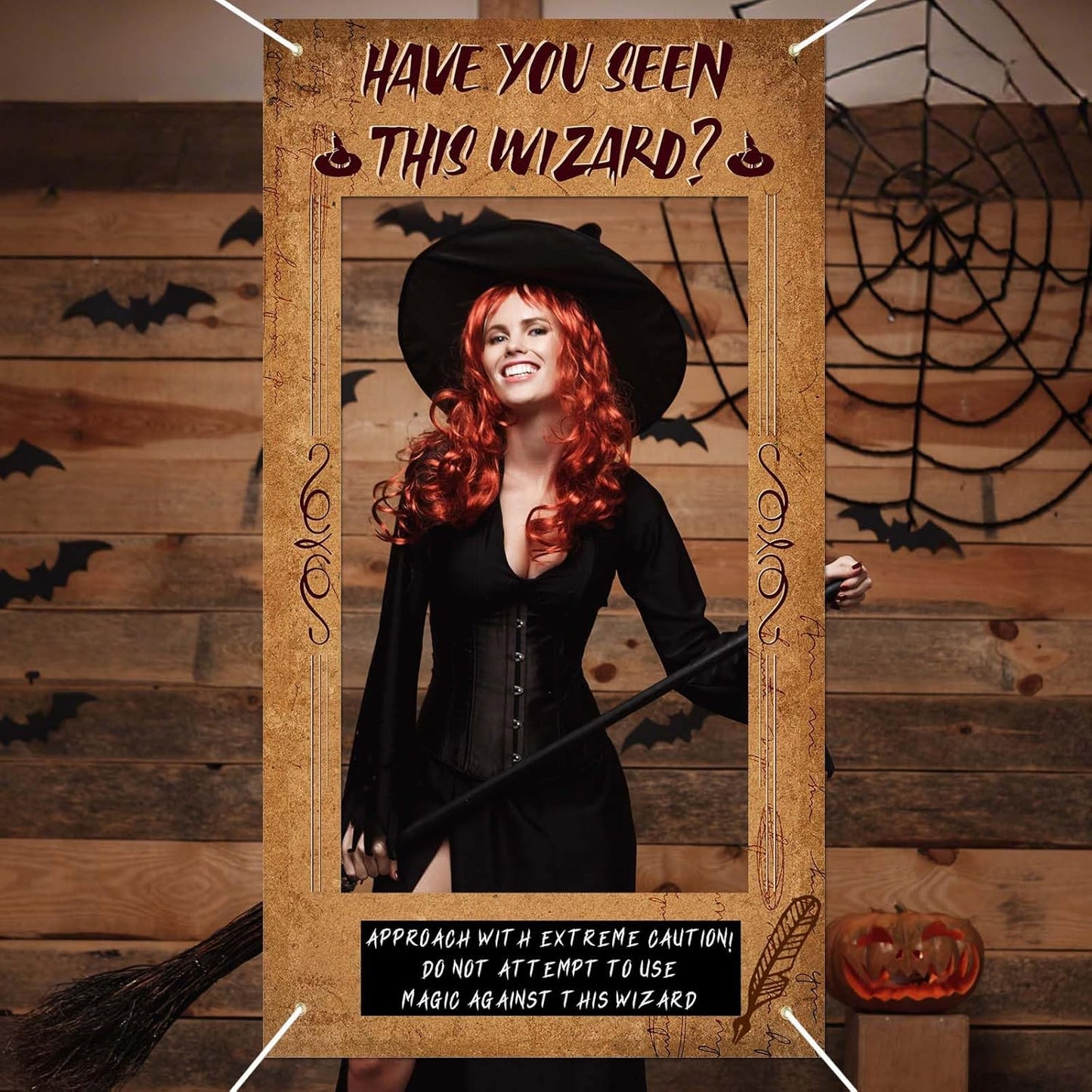 Large Wizard Photo Booth Prop Magical Wizard Party Decoration Have You Seen This Wizard Inspired Photo Booth Frame Selfie Banner Backdrop for Wizard Birthday Party School Classroom Decoration Supplies