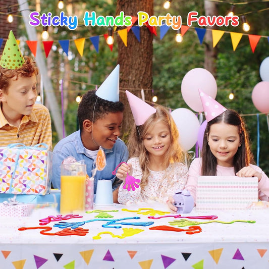 PICcircuit Sticky Hands Bulk 30 PCS Party Favors for Kids 4-8,8-12 Year Stretchy Sticky Hand Feet Goodie Bags Stuffers for Kids Classroom Prizes End of Year Student Gifts Birthday Trinkets Slap Hand