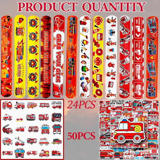 CZWXOXO 74 Pcs Racing Theme Party Favors 24 Pcs Slap Bracelets 50 Pcs Stickers Racing Birthday Party Decorations,Classroom Rewards Supplies