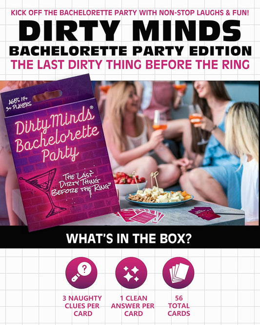 TDC Games Travel Dirty Minds Bachelorette Party Card Game, Ultimate Bachelorette Party Games, The Girl's Night Party Game
