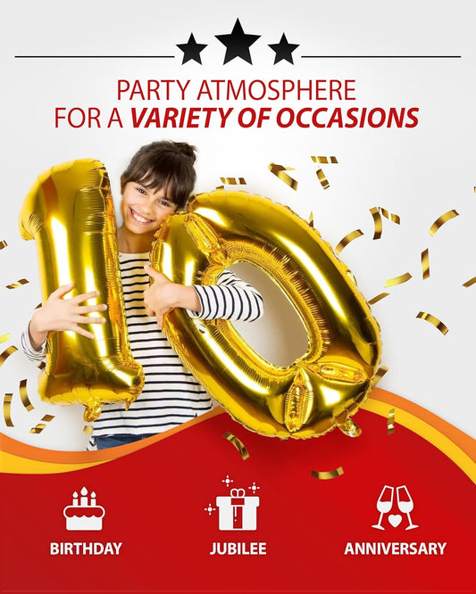 Party Factory Helium bottle for up to 50 Balloons incl. Latexballoons, Helium Cylinder 14 cu. ft. Gas with filling quantity for Balloons, Ideal for Party, Events