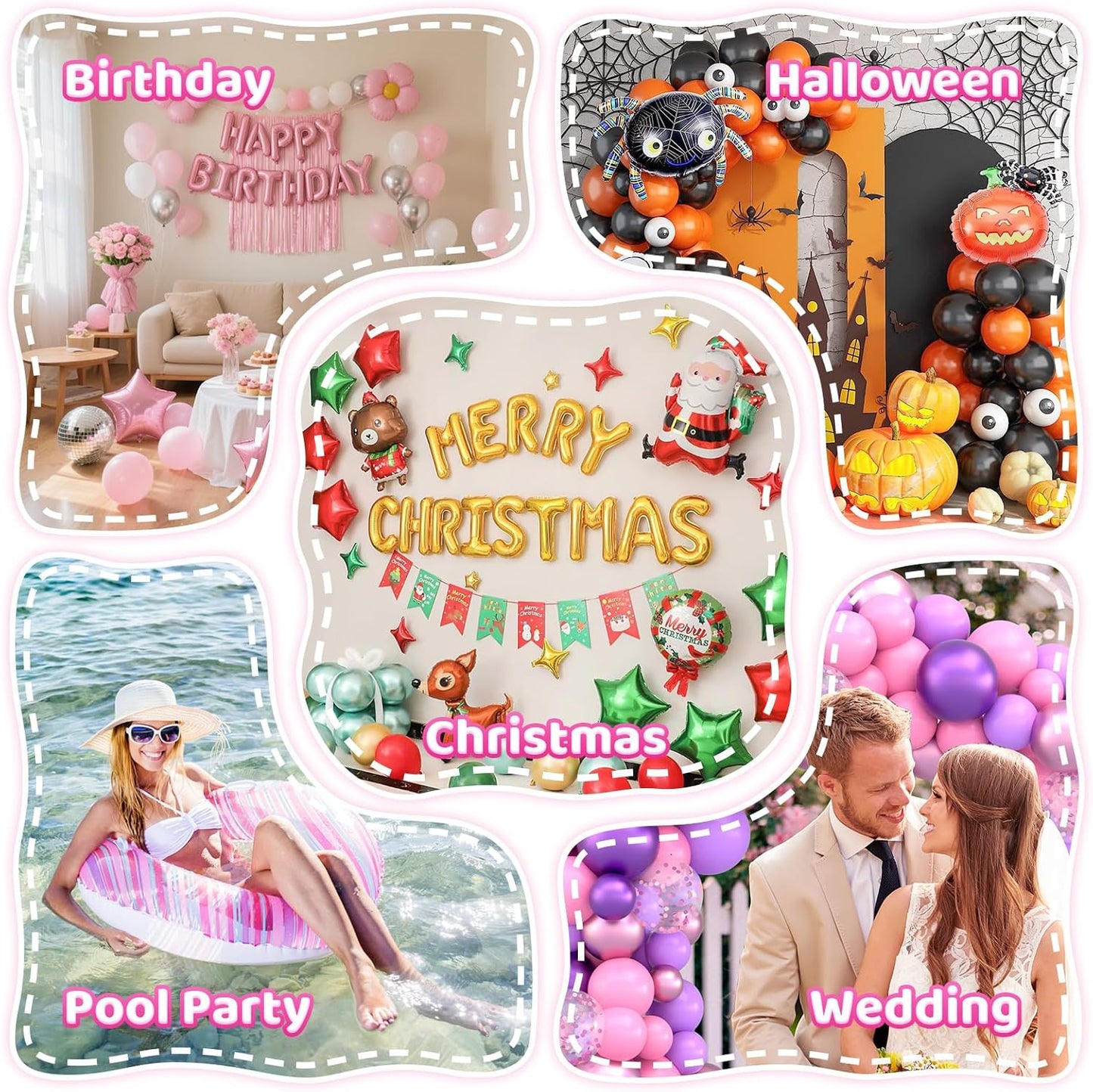 3 in 1 Balloon Pump Electric,Balloon Pump,Electric Air Pump,Quick-Fill Inflator/Deflator Pumps for Party Decoration Balloon, Pool, Floats, Air Mattress Bed, Swimming Ring