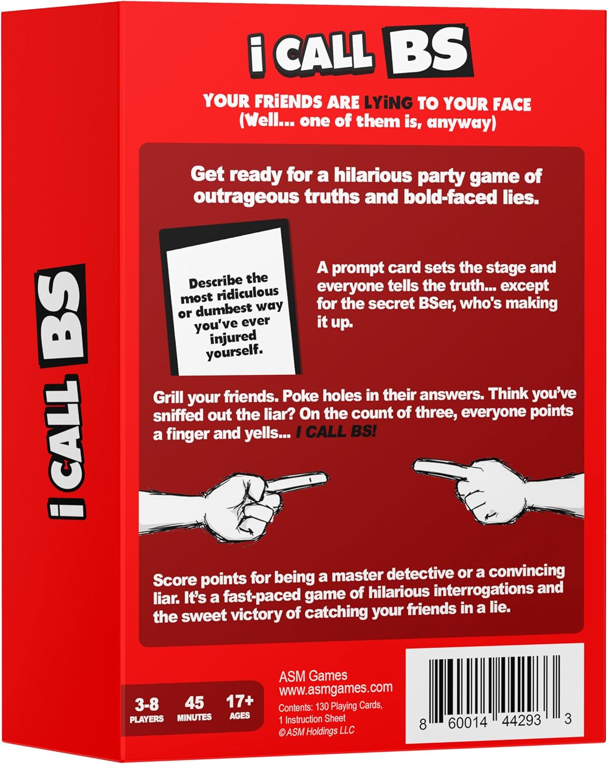 I Call BS - Hilarious Party Game for Adults Filled with Confessions and Lies, a Card Game Where You Call Out Your Friends and Family