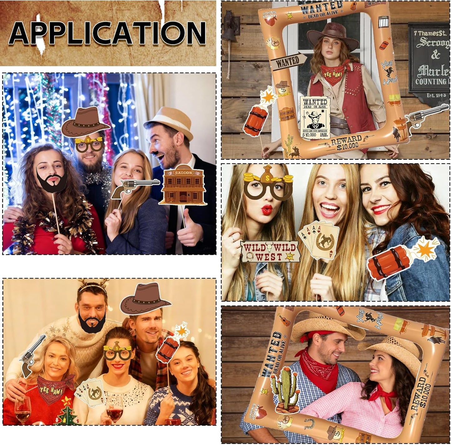 Hawaiian Party Photo Booth Props Kit, 30 PCS Luau Photo Booth Props with Large Inflatable Selfie Picture Frame for Hawaiian Tropical Tiki Summer Pool Party Supplies