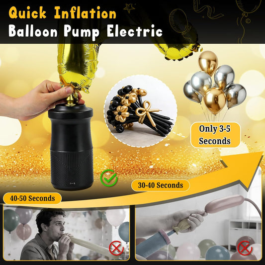 Ball Pump Balloon Pumps Electric, Balloon Pump Portable Long Animal Balloon Pump, Electric Blower Machine Inflator Basketball Pump 260 Balloon Pump for Party/Wedding/Birthday Decorations
