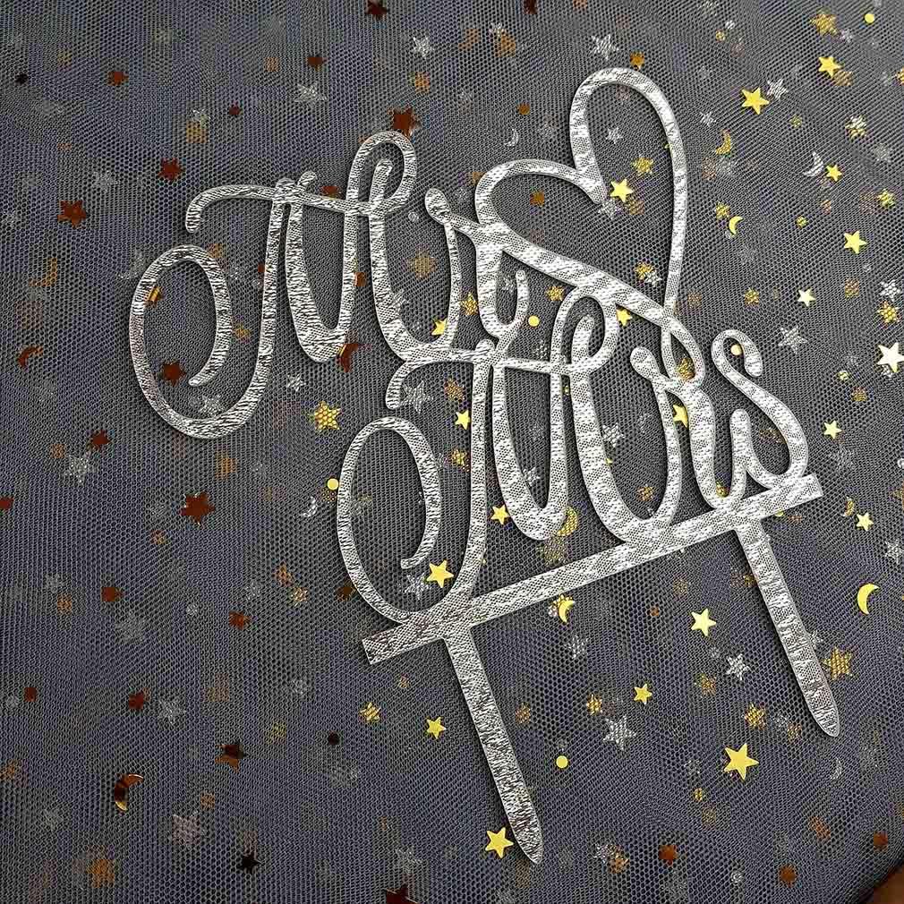 Mr and Mrs Cake Topper, Bride and Groom Sign Wedding, Engagement Cake Toppers Decorations (Mirror Gold Acrylic)