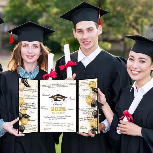 kockuu 2026 Graduation Guest Book Signature Board, Pink Class of 2026 Graduation Sign in Book to Sign Decor for Grad Party High School College Grad Gifts