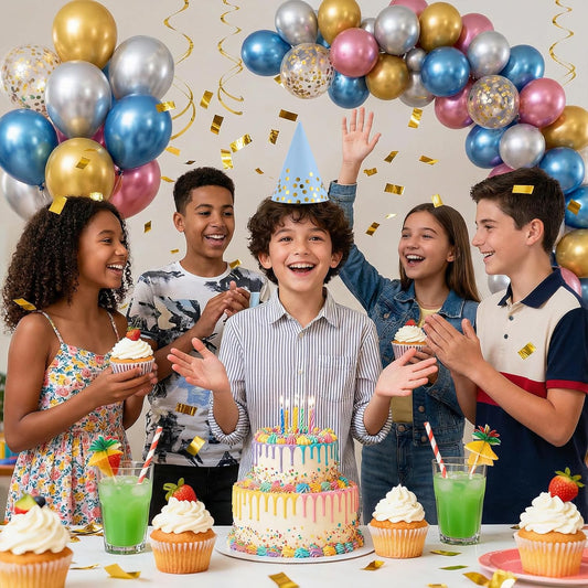 20 Pcs Party Hats Birthday Party Cone Hats for Adults Kids Gold Polka Dot Paper with Elastic String Happy Birthday Partys Decorations Assorted Paper Birthdays Hat for Photo Props