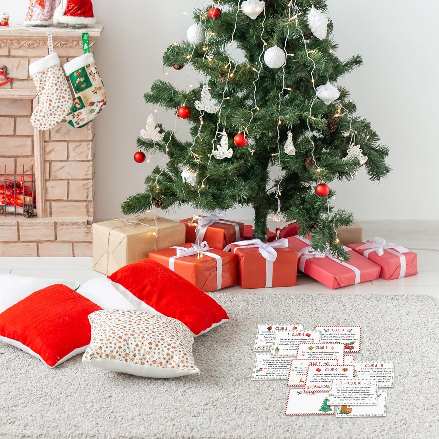 Christmas Treasure Hunt Clues - Xmas Scavenger Hunt Games - Outdoor Indoor Christmas Riddles - Xmas Party Games for Adults - Holiday Party Activities & Decorations (12 Pack)-03