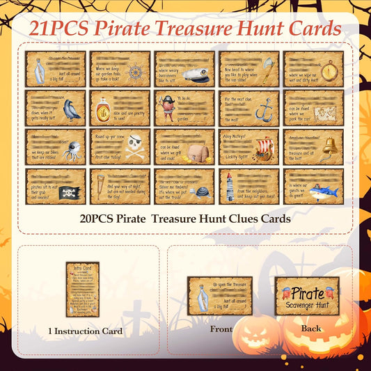 Wizard Scavenger Hunt Clue Cards, Halloween Scavenger Hunt Games for Adults, Holiday Birthday Party Supplies Activities Outdoor Indoor(17 Clues Cards with Envelopes), 01
