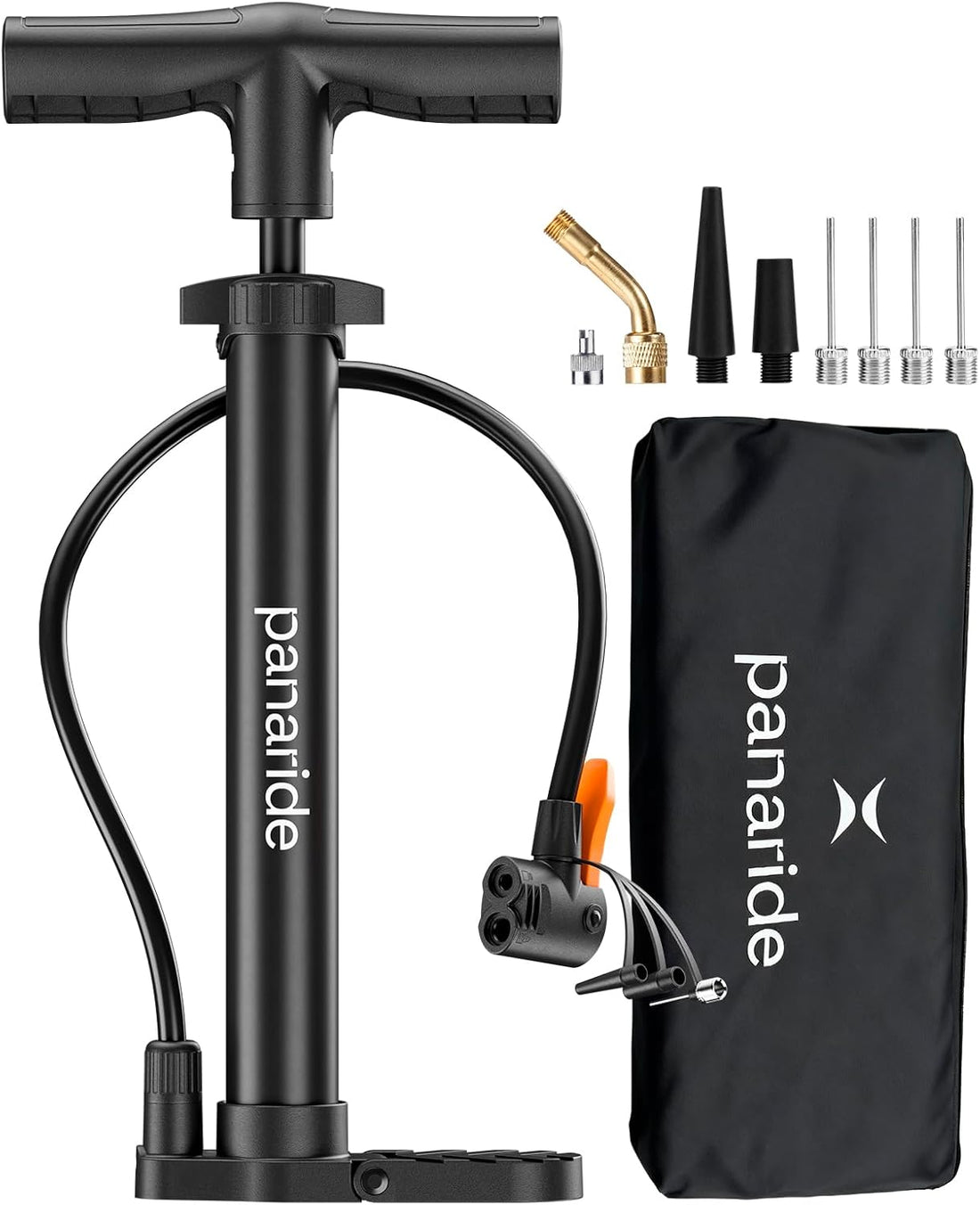 Bike Pump Floor, Advanced Bike Tire Inflator, Bicycle Hand Air Pump with Dual Presta and Schrader Valves, Handheld Pump, Suit