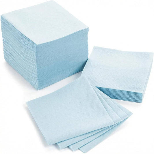 AH AMERICAN HOMESTEAD Cocktail Napkins-Disposable Beverage/Bar Napkins-White Linen-Like Square Napkins-Eco-Friendly & Compost