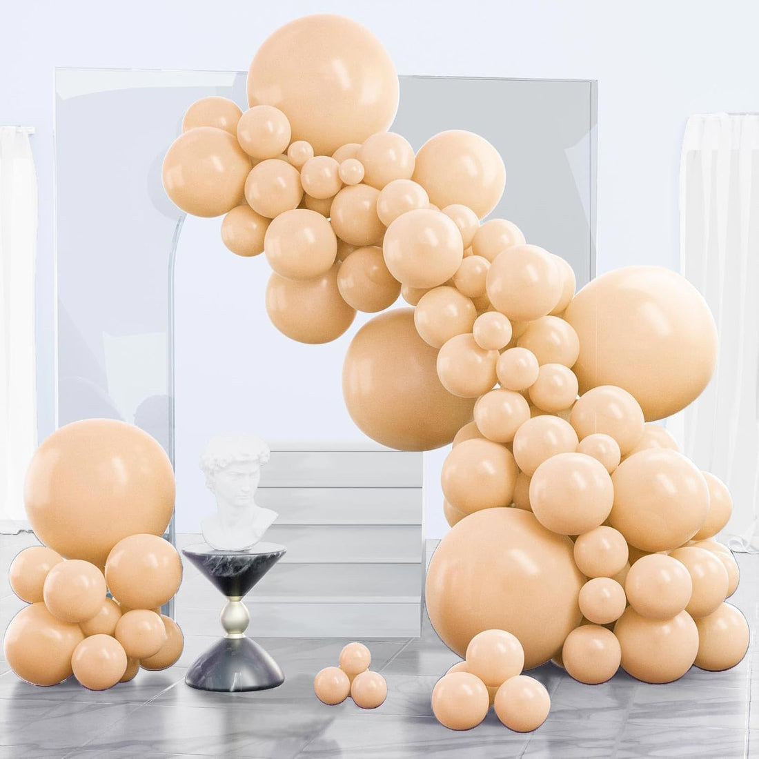 PartyWoo Gold Balloons 140pcs Different Sizes of 18 12 10 5 Inch Gold Balloon Arch Kit Garland for Birthday Wedding Anniversa