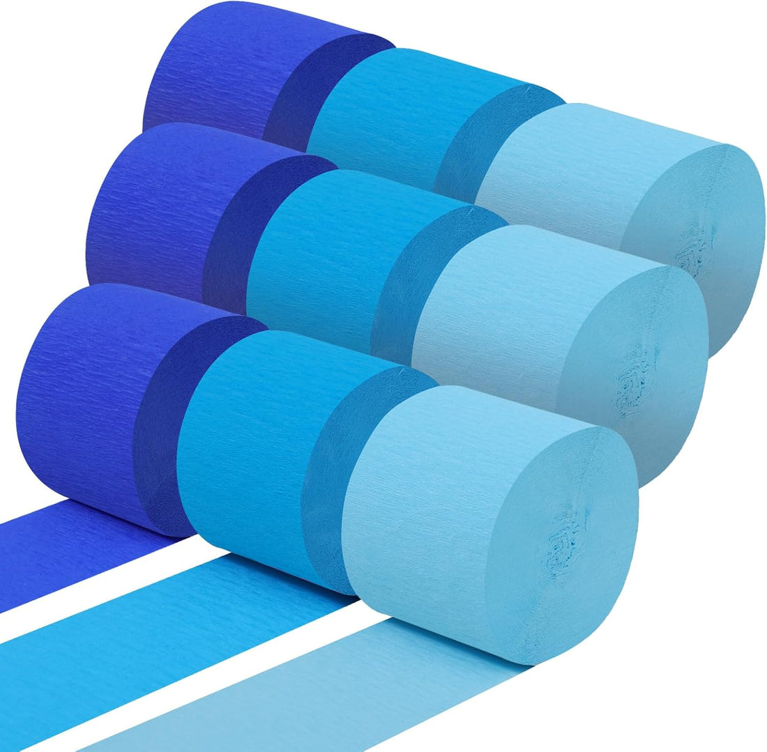 Pastel Crepe Paper Streamers 9 Rolls 738ft,Fancy Streamers Party Decorations for Birthday Mother's Day Wedding Holiday Decora