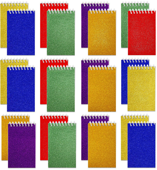 Bedwina Mini Prism Spiral Notepads - (Bulk Pack of 24) Small Pocket Mini Notepads for Kids, 2.5 Inch x 3.6 Inch - Spiral Sket