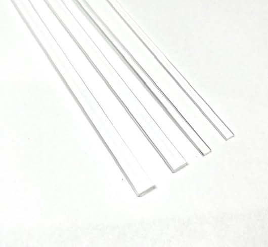25pcs 6" x 4mm Flat Clear sticks for cake toppers cake pops or lollipops - Acrylic Plexiglass Sticks Transparent Clear, Strong and not bendy with length of 4“,6“ or 8“ (25, 6in)