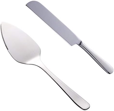 Wedding Cake Knife Server Set, 304 Stainless Steel Spatula Baking Tool Cake Shovel Butter Knives For Pie/Pizza/Cheese (Gold)