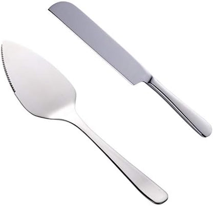 Wedding Cake Knife Server Set, 304 Stainless Steel Spatula Baking Tool Cake Shovel Butter Knives For Pie/Pizza/Cheese (Gold)