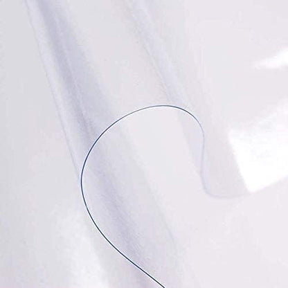 sancua Clear Plastic 100% Waterproof Tablecloth - 54 x 78 Inch - Vinyl PVC Rectangle Table Cloth Protector Oil Spill Proof Wipe Clean Table Cover for Dining Tables, Parties & Camping, Crystal Clear