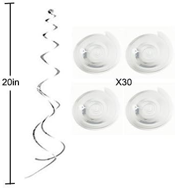 Party Swirl Decorations, Hanging Swirl for Ceiling Decorations, Purple, Pack of 30